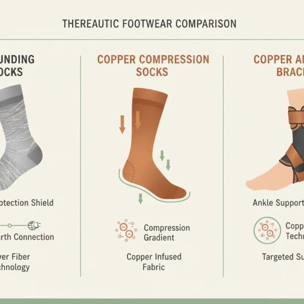 Grounding Socks — Silver Fiber view 3